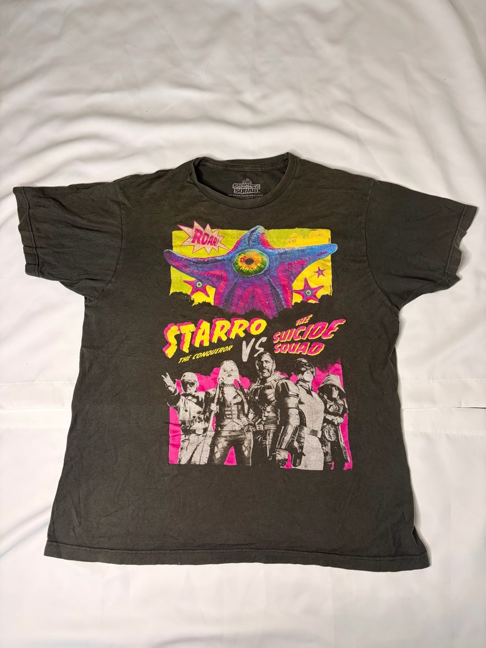 Suicide Squad Mens Black T Shirt Lg DC Comics Warner Bros Movie 2016